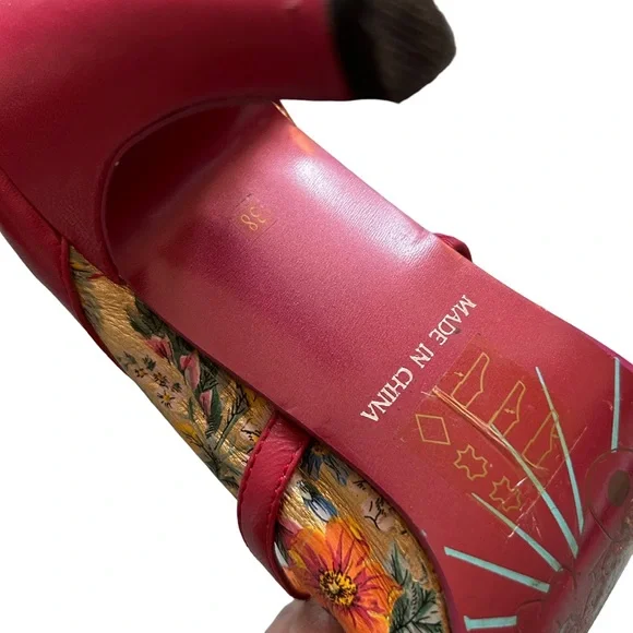 Irregular Choice Pink Floral Heels - Picture 6 of 7